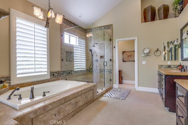 Bathroom, Glass Shower, Interior, Pendant Lights