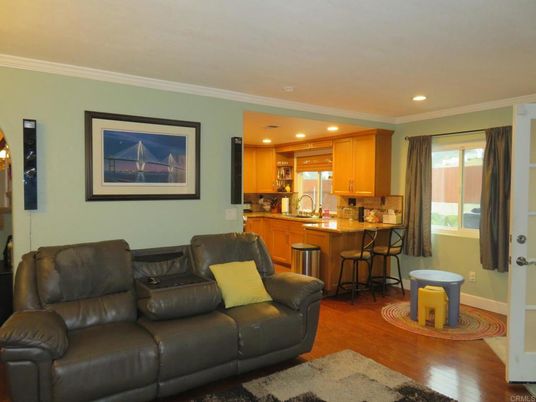 Interior, Kitchen, Living room, Recessed Lighting, Wood Texture Flooring