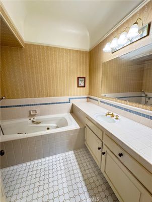 Bathroom, Dual Sink Vanities, Interior, Tile Countertops