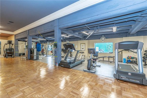 Fitness Equipment, Gym, Interior, Wood Texture Flooring