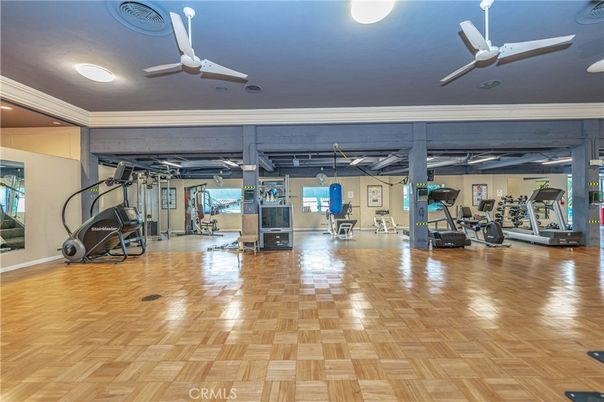 Fitness Equipment, Gym, Interior, Wood Texture Flooring