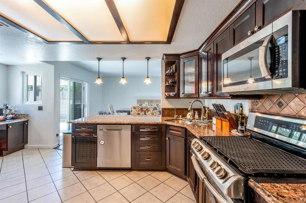 Interior, Kitchen, Pendant Lights, Stainless Steel Appliances