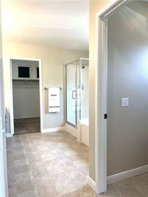 Bathroom, Dual Sink Vanities, Glass Shower, Interior