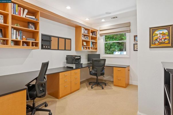 Home Office, Interior, Recessed Lighting
