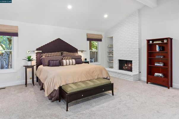 Bedroom, Fireplace, Interior, Recessed Lighting