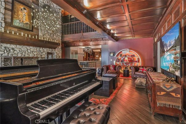 Fireplace, Interior, Piano, Wooden Ceilings, Wood Texture Flooring