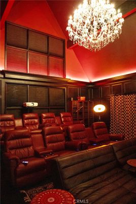 Chandelier, Home Theatre Room, Interior, Theatre Room