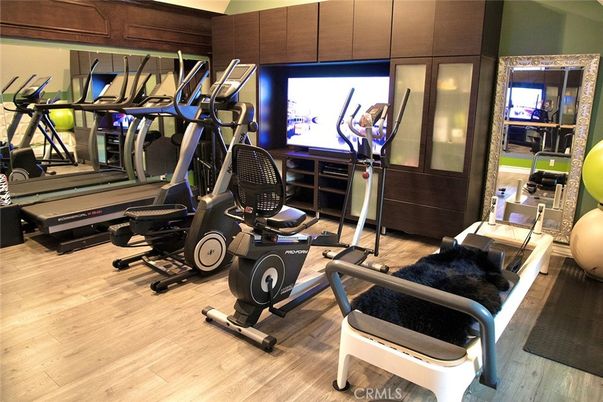Fitness Equipment, Interior, Wood Texture Flooring