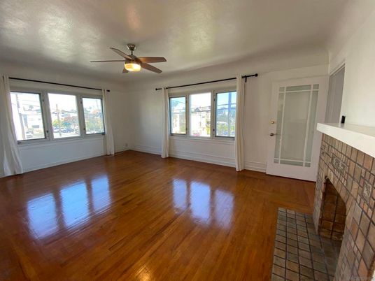 Empty room, Fireplace, Interior, Wood Texture Flooring