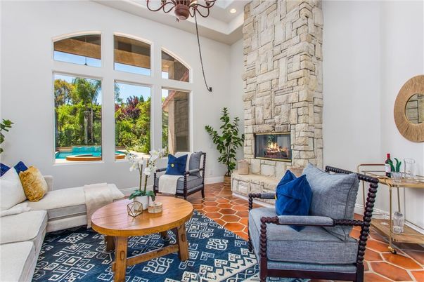 Fireplace, Interior, Living room, Stone Walls