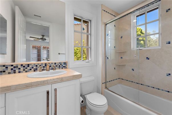 Bathroom, Glass Shower, Interior, Tile Countertops