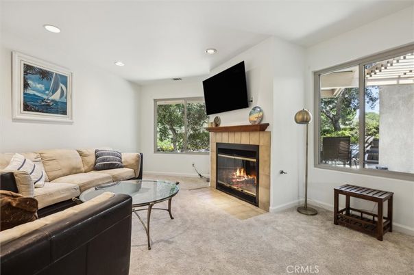 Fireplace, Interior, Living room, Recessed Lighting