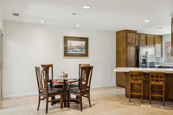 Dining room, Interior, Kitchen, Recessed Lighting, Stainless Steel Appliances