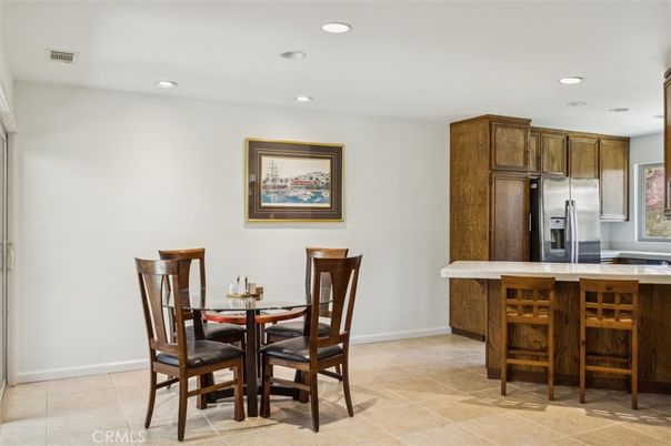 Dining room, Interior, Kitchen, Recessed Lighting, Stainless Steel Appliances