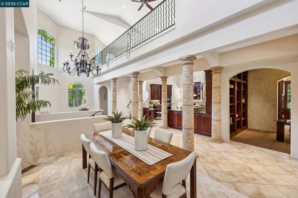 Chandelier, Dining room, Interior, Recessed Lighting