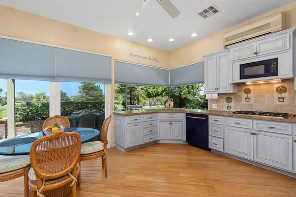 Dining room, Interior, Kitchen, Recessed Lighting, Wood Texture Flooring