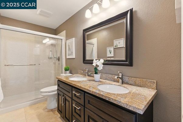 Bathroom, Dual Sink Vanities, Glass Shower, Interior