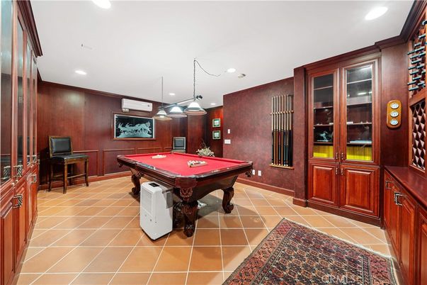 Billiard Table, Game Room, Interior, Pendant Lights, Recessed Lighting