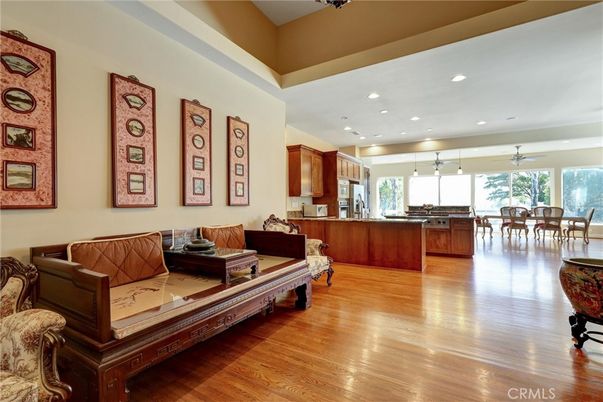 Dining room, Interior, Kitchen, Living room, Pendant Lights, Recessed Lighting, Wood Texture Flooring