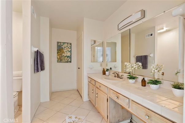 Bathroom, Dual Sink Vanities, Interior, Tile Countertops