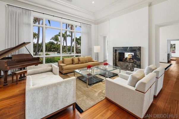 Fireplace, Interior, Living room, Piano, Recessed Lighting, Wood Texture Flooring