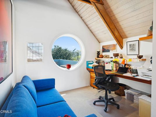 Home Office, Interior, Wooden Beams