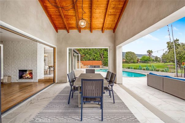 Exterior, Fireplace, Pool, Wooden Ceilings