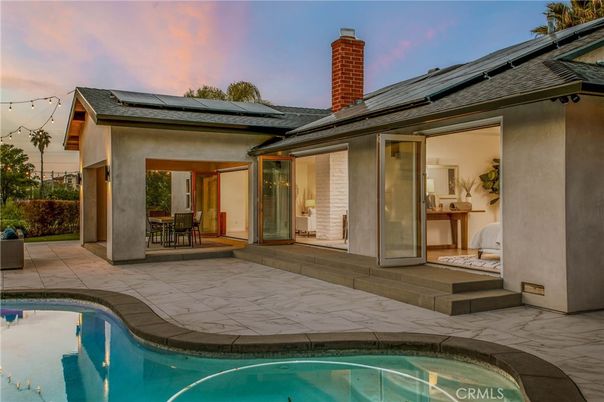 Exterior, Pool, Solar Panels