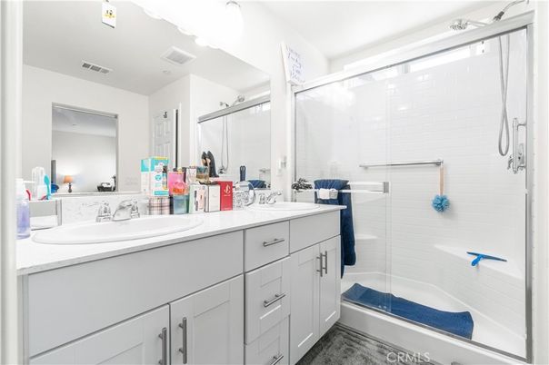 Bathroom, Dual Sink Vanities, Glass Shower, Interior