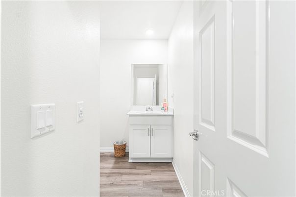 Bathroom, Interior, Recessed Lighting, Wood Texture Flooring