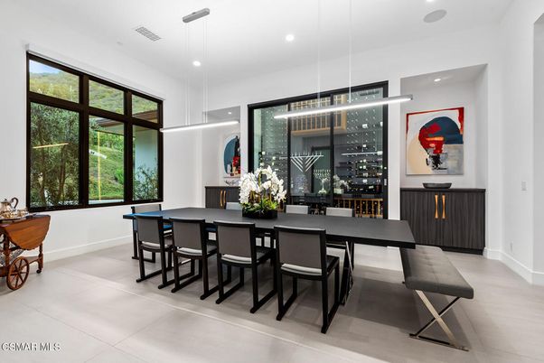 Dining room, Interior, Pendant Lights, Recessed Lighting
