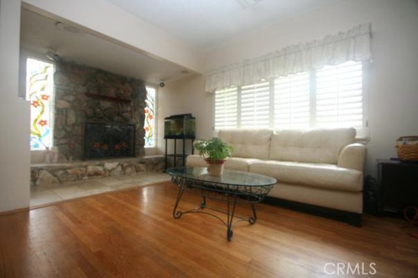 Fireplace, Interior, Living room, Stone Walls, Wood Texture Flooring