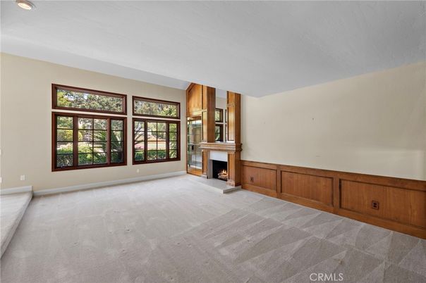 Empty room, Fireplace, Interior, Recessed Lighting