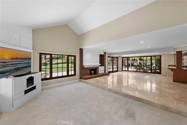 Empty room, Fireplace, Interior, Recessed Lighting