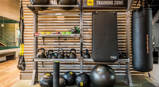 Fitness Equipment, Interior, Wood Texture Flooring
