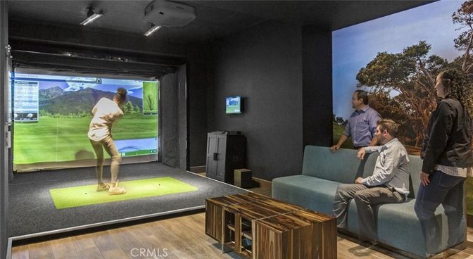 Interior, Projection Screen, Wood Texture Flooring