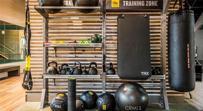 Fitness Equipment, Interior, Wood Texture Flooring