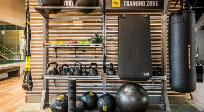 Fitness Equipment, Interior, Wood Texture Flooring
