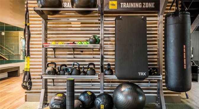 Fitness Equipment, Interior, Wood Texture Flooring