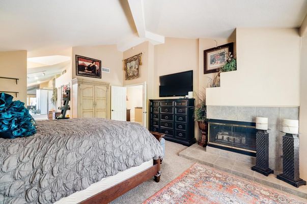 Bedroom, Fireplace, Interior