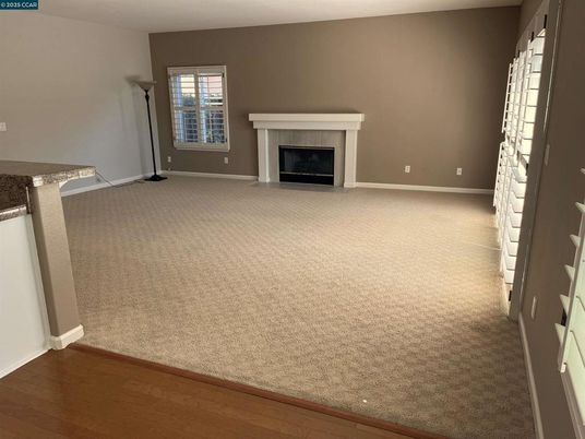 Empty room, Fireplace, Interior, Wood Texture Flooring