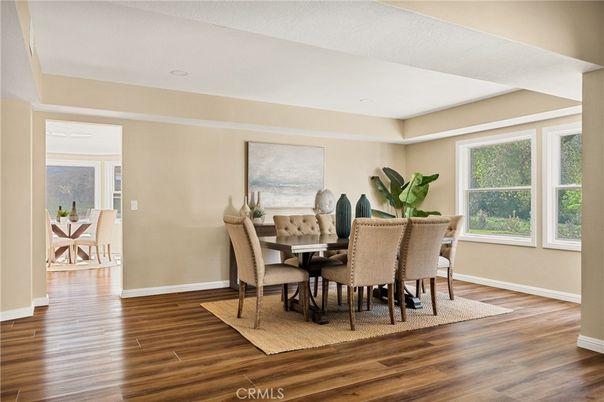 Dining room, Interior, Wood Texture Flooring