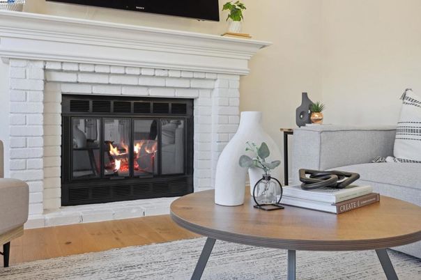 Fireplace, Interior, Wood Texture Flooring