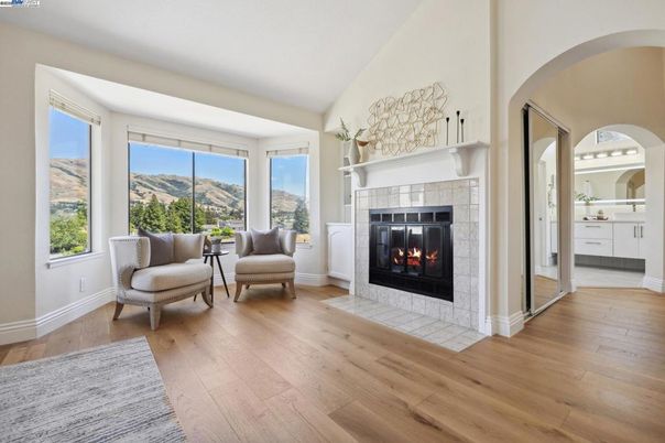 Fireplace, Interior, Wood Texture Flooring