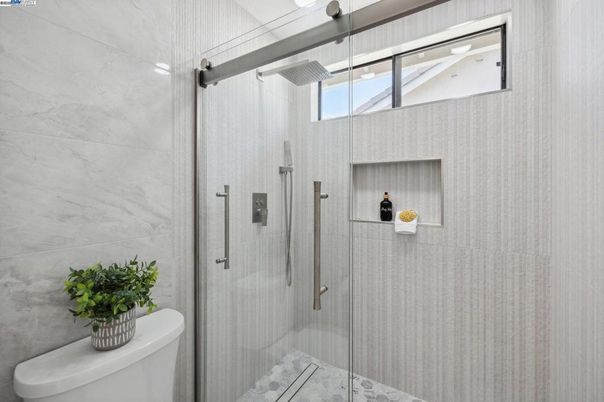 Bathroom, Glass Shower, Interior, Marble Walls