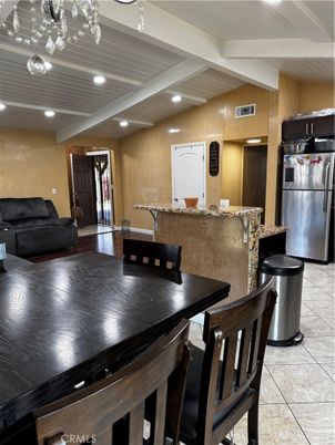Dining room, Interior, Kitchen, Recessed Lighting
