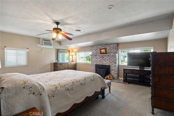 Bedroom, Fireplace, Interior, Stone Walls