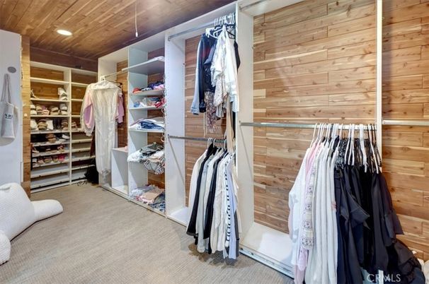 Interior, Recessed Lighting, Walk-in Closets, Wooden Ceilings, Wooden Walls
