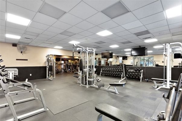 Fitness Equipment, Gym, Interior, Recessed Lighting