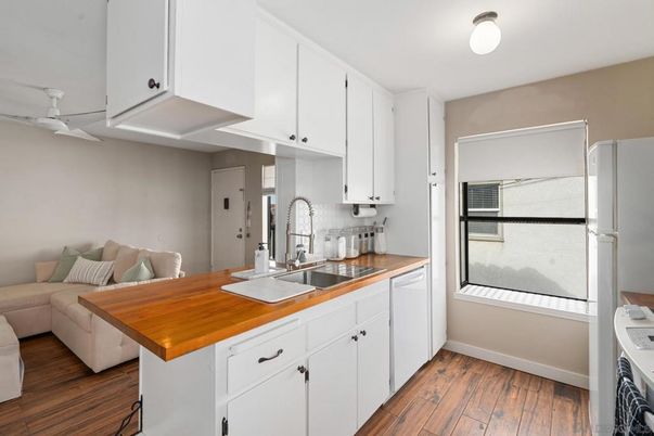 Interior, Kitchen, Wood Texture Flooring